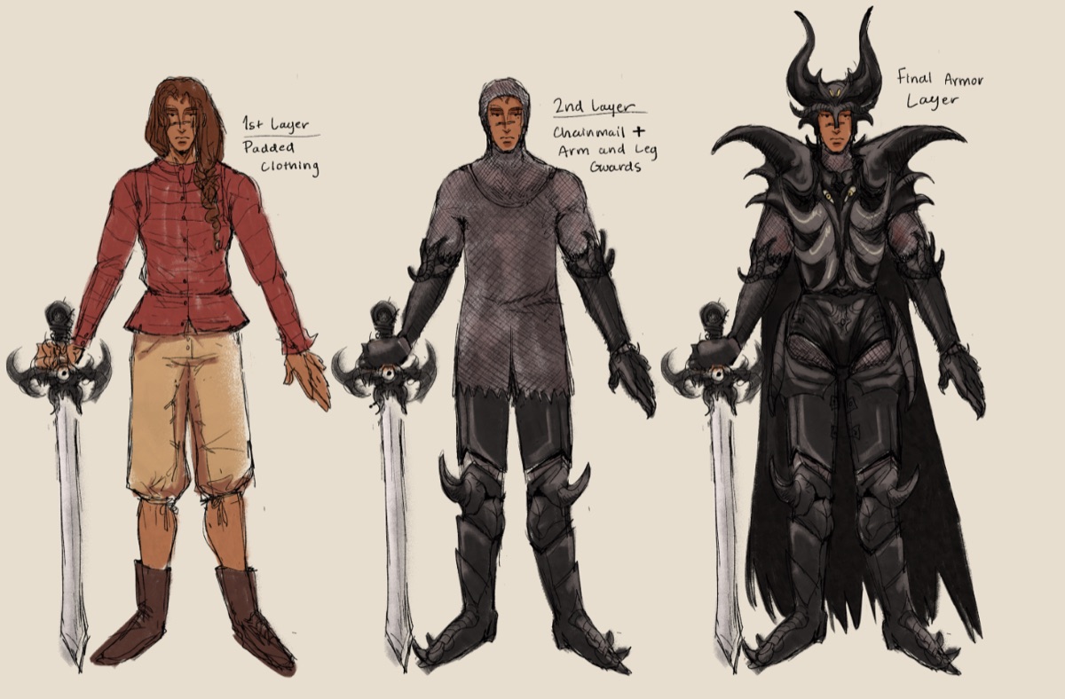 OC Alma different garments and armor