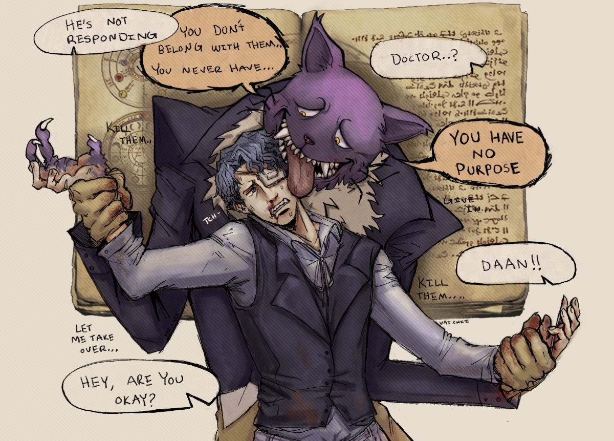 Fear and Hunger Termina Daan and Pocketcat Illustration