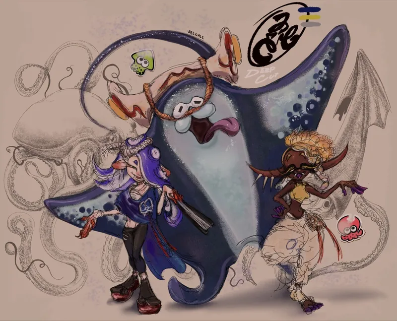 Splatoon 3 (DeepCut) Illustration
